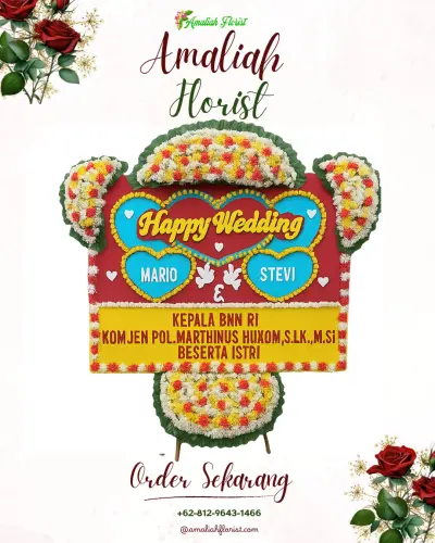 Karangan Papan Bunga Pernikahan di Randusanga Wetan